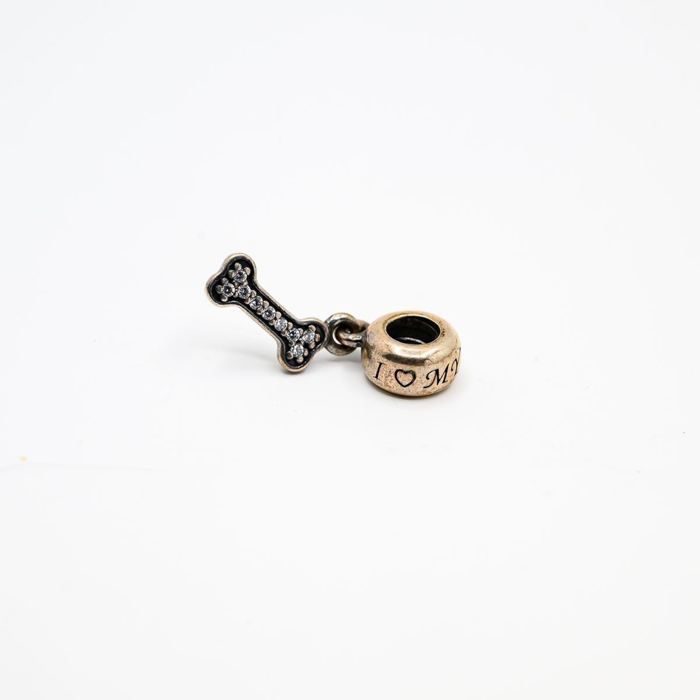 Pandora I Love My Dog Bone Sterling Silver Charm